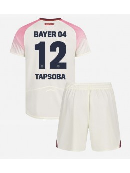 Billige Bayer Leverkusen Edmond Tapsoba #12 Bortedraktsett Barn 2025-26 Kortermet (+ Korte bukser)